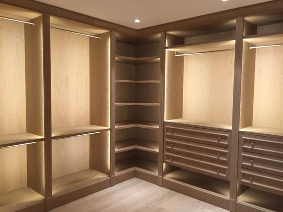 l shape wardrobe design