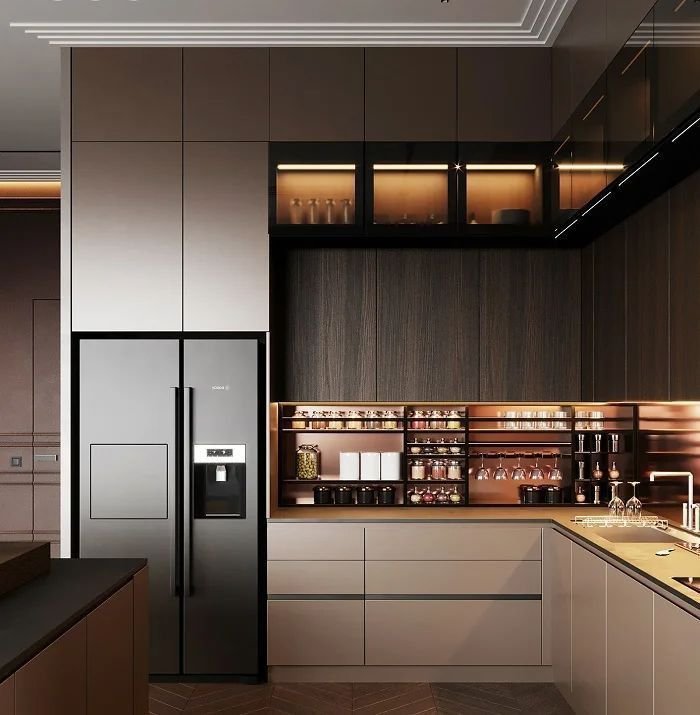 High-Tech Kitchen with Smart Appliances