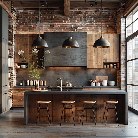 industrial minimalist kitchen design