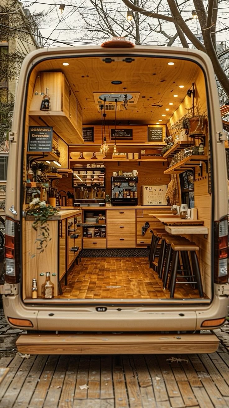 Multi Shelves Caravan Interior Design Ideas