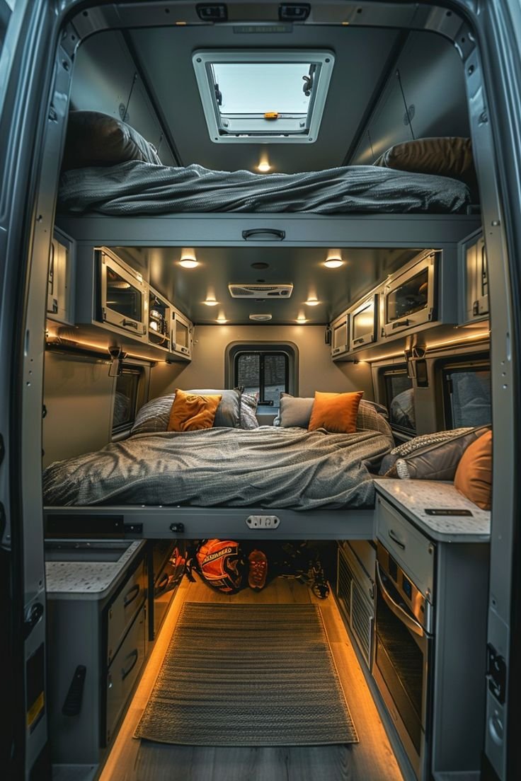 Caravan Pop up Roof Interior Design Idea