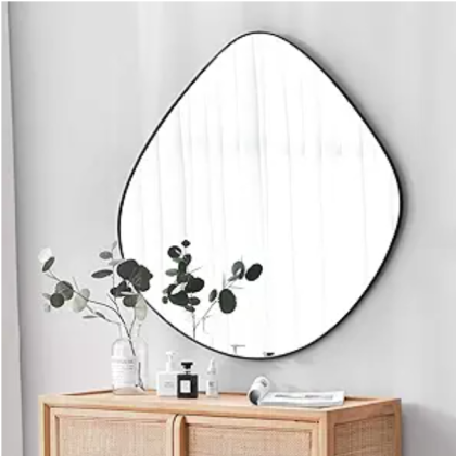 Round Mirror with Shelf